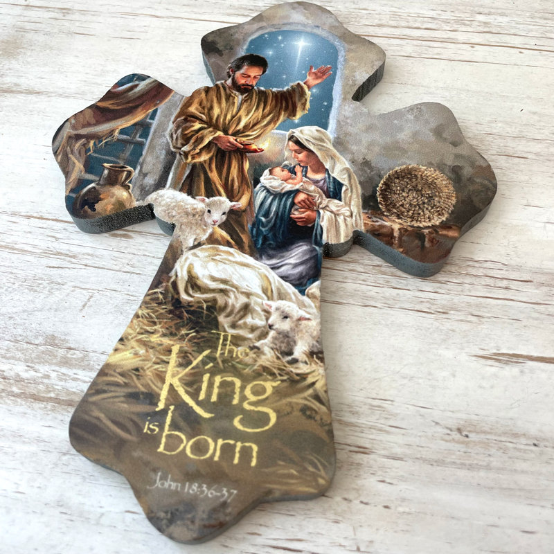 Le roi est né, croix en bois