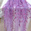 4 panneaux de rideaux transparents mignons à motif de feuilles de saule de style pastorale à motif floral de style saule 39,37 x 78,74 po, mauve
