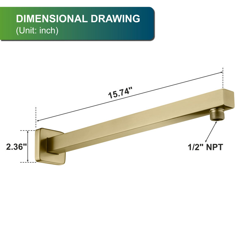 Robinet pour salle de bain 15,72 "x 2,35", Or brossé