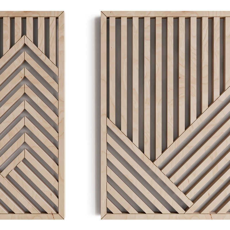 Handmade Modern Abstract Wall Decor, 46.75" H x 46.75" W x 0.73" D
