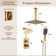 Rainfall Symphony 12inch 3-Function Dual Shower Head Thermostatic Shower System with 3 Sprays Handheld
