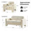 Ensemble de salon 3 pièces avec canapé, causeuse et fauteuil Werts-733779779