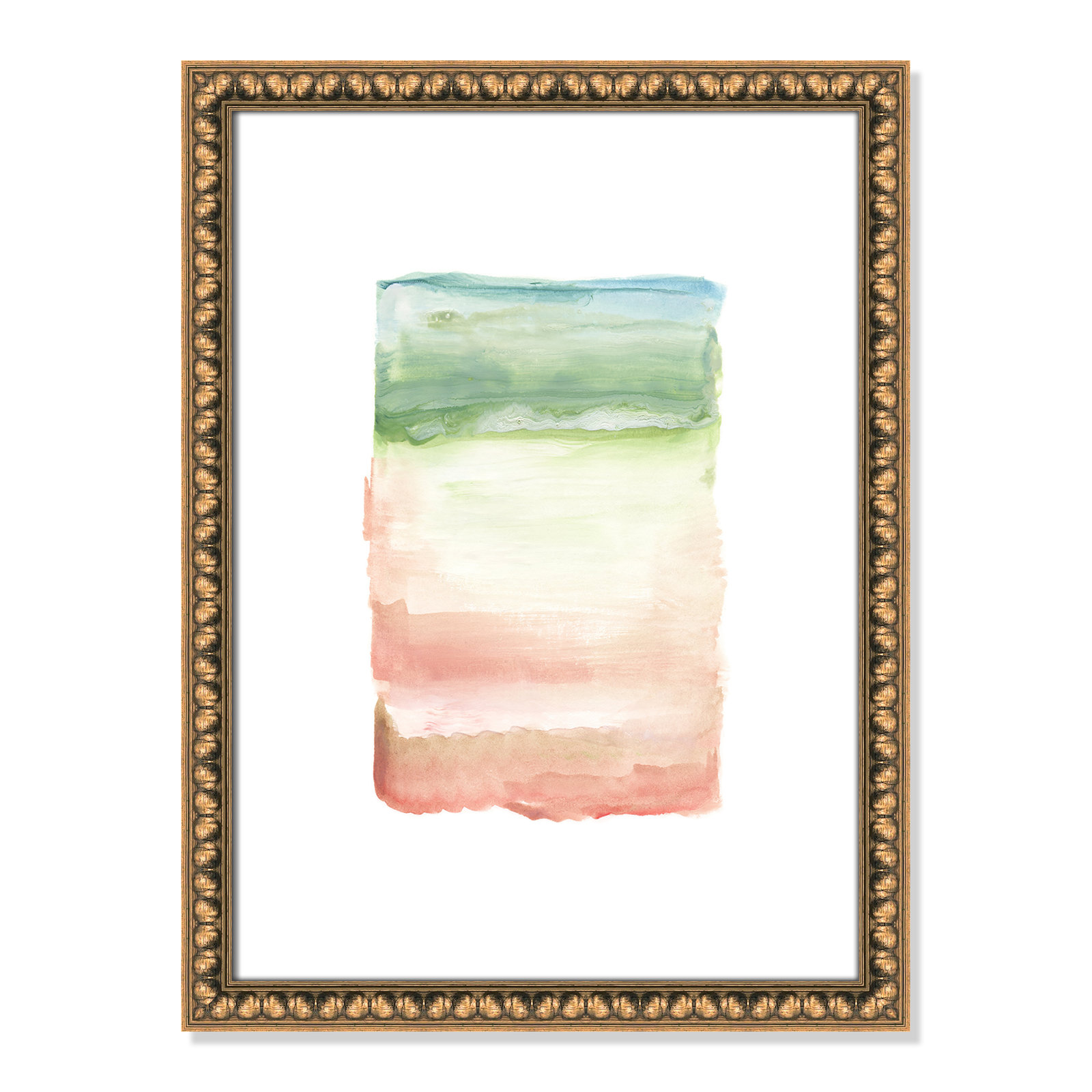 Nabi "Skye I" Print, 24" H x 18" W x 1.13" D, Gold Bead Framed Paper