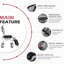 Aide à la mobilité, siège de 17 po de largeur, noir, imperméable, seau amovible pour fauteuil roulant médical pour personnes âgées avec roues, pour personnes à mobilité réduite