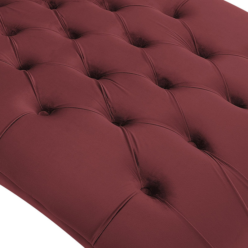 Douglas Upholstered Chaise Lounge, Burgundy