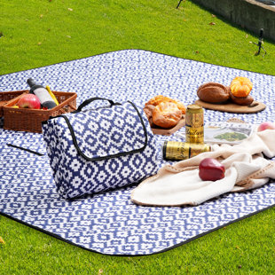Large Foldable Picnic Blanket Waterproof Backing Portable Outdoor Mat for Camping Beach Travel Picnic