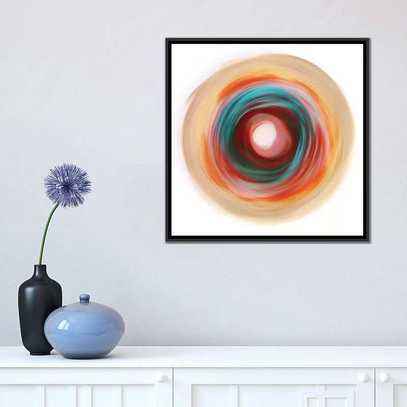 Cercle souple par PI Studio - Giclée sur toile tendue avec châssis, H 18 po x l 18 po x P 1,5 po, Toile avec cadre noir