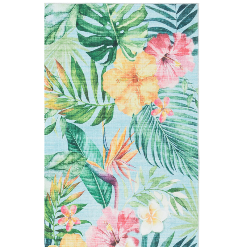 Tapis floral lavable à la machine Biranna 849 Performance, Rectangle 4pi x 6 pi