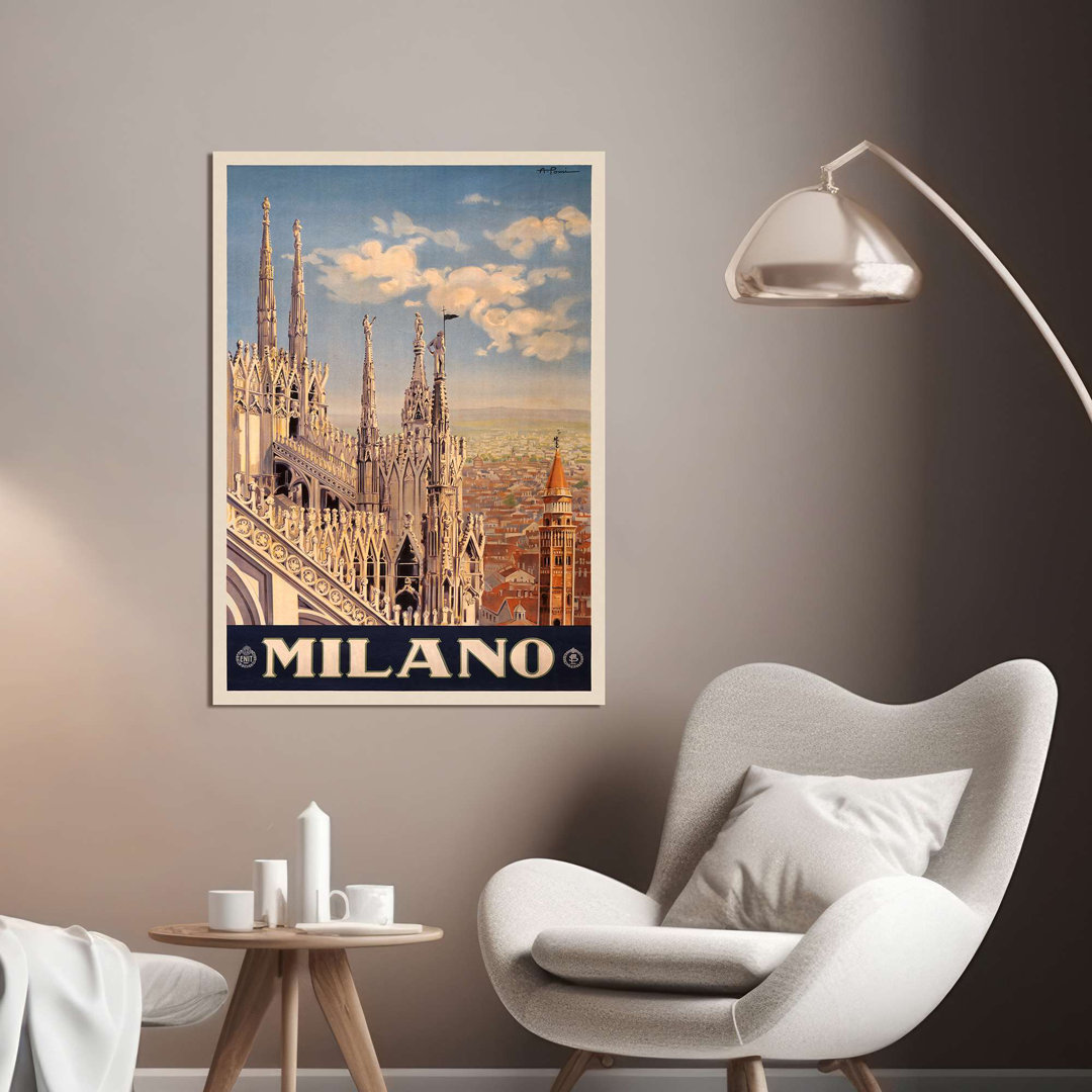 "Vintage City Poster: Mailand" Von Anonym