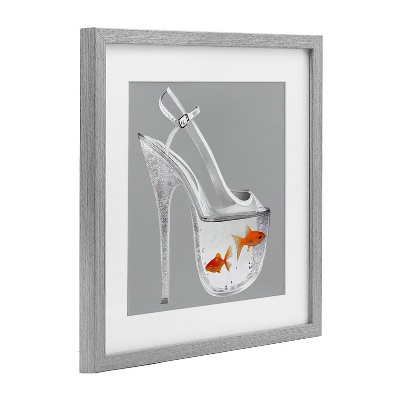 «Sparkle Fish Fashion Goldfish», reproduction encadrée sous verre, conception de Sasha, H 16 po x l 16 po