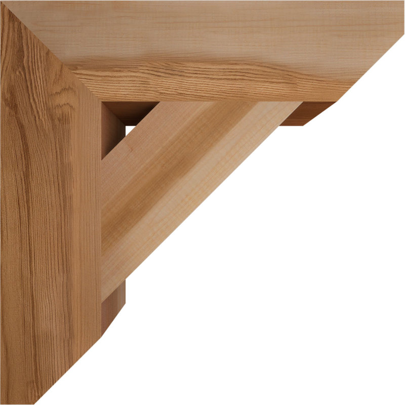 Support latté traditionnel de l 3 1/2 po x P 16 po x H 16 po, cèdre rouge de l'Ouest, Cèdre rouge