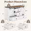Commode Chiara de style campagnard de 47 po avec 2 portes coulissantes de style grange et 4 tiroirs, blanche-1061217429