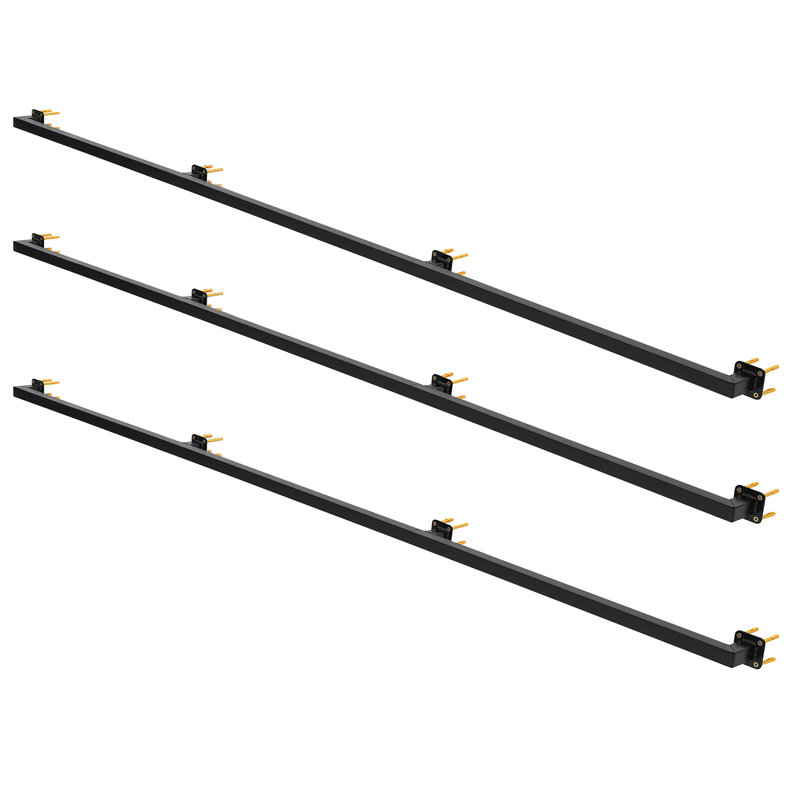6FT-12FT Wall-Mounted Metal Stair Railing, Modern Black Hand Rail with 500lbs Load Capacity for Indoor & Outdoor, Industrial Handrails for Loft, Porch & Deck
