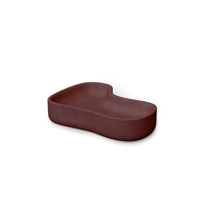 Milos Planter, 3.25" H x 14.25" W x 10.75" D, Garnet