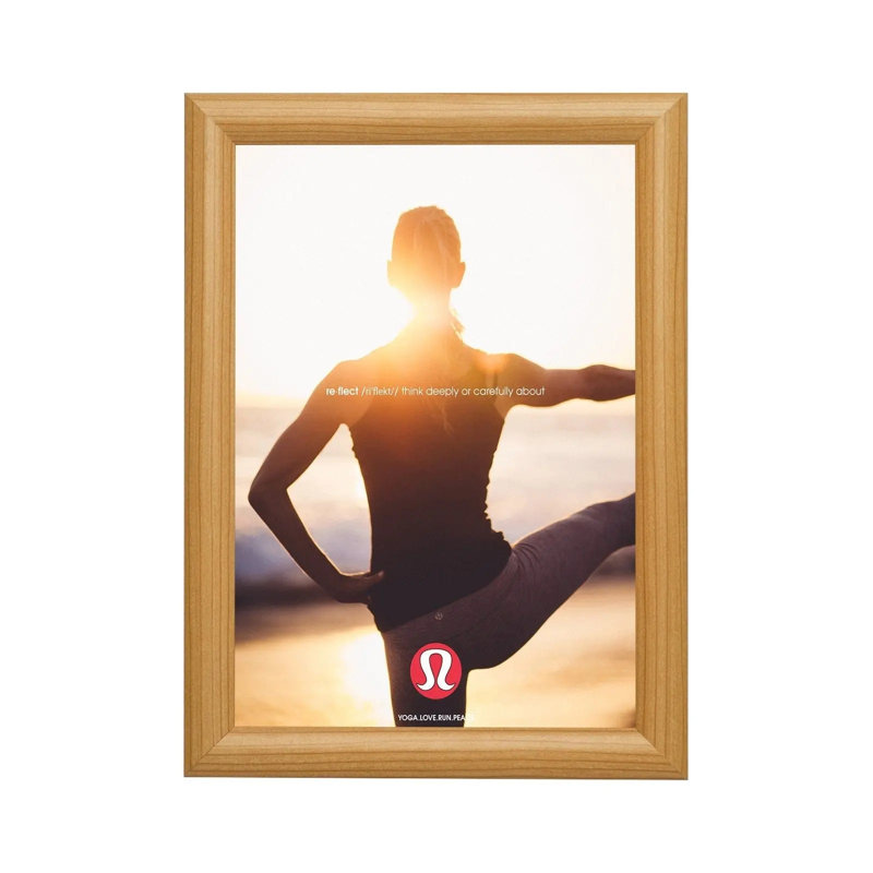 Cadre photo en métal Sleek Series, L 18 po x H 24 po, Bois clair