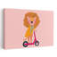 Cute Lion Scooter Ride Modern Wall Art Print by Mathieu - Wrapped Canvas Print-376763260