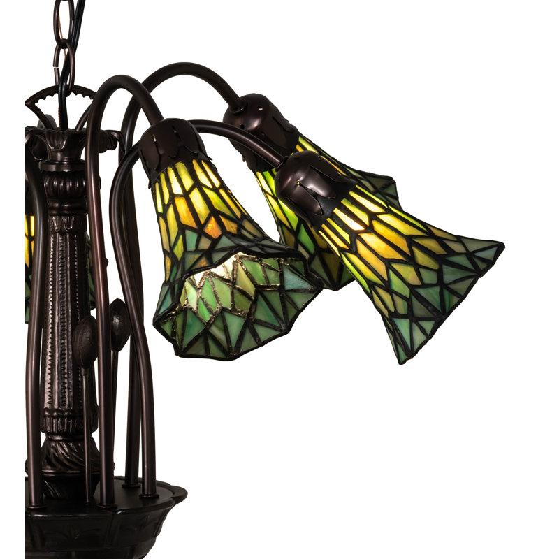 Arnkil 6 - Light Chandelier, Green