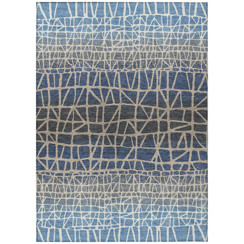 Machine Washable Indoor/Outdoor Chantille ACN2404 Geometric Rug, Rectangle 10' x 14'