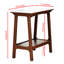Table d'appoint rétro en ardoise rétro brun rougeâtre avec tablette de rangement, petite table de bout pour le salon, petite maison de ferme, table de chevet