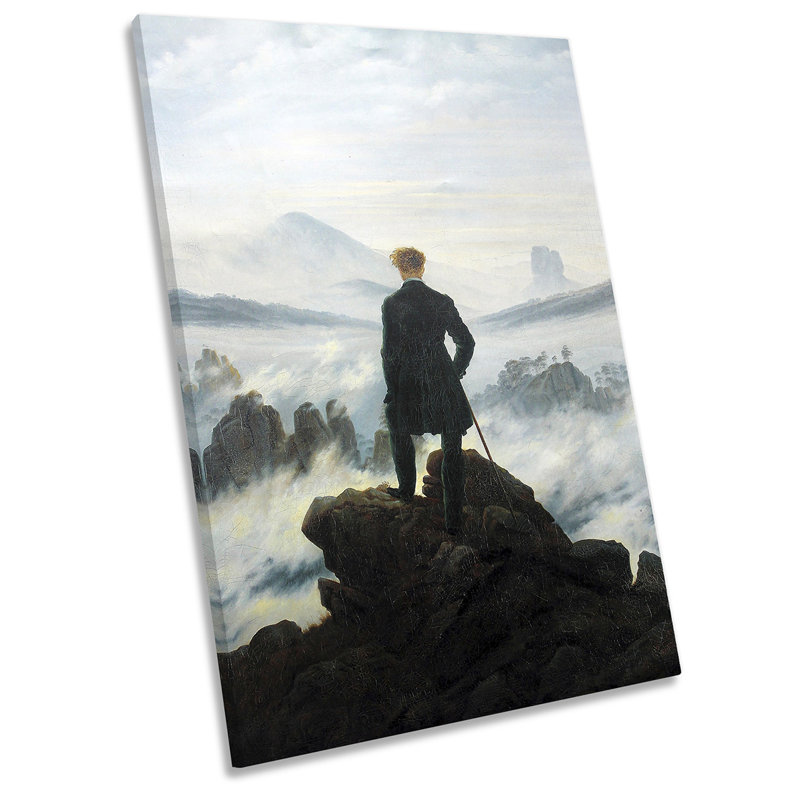 Friedrich Wanderer Above The Sea Of Fog - Wrapped Canvas Painting, 45.7cm H x 30.5cm W x 2cm D