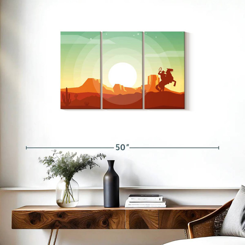 Lelar Western Desert, 20" H x 33" W