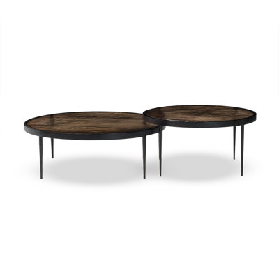 Abelina 40" Glass Nesting Coffee Table