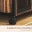 Rustic Brown Printer Stand With Socket. Neatly Store Office Essentials. Move Freely Wheels. Versatile Accessory Ports & Socket, Brown. Equipment. Mobile Brake System.