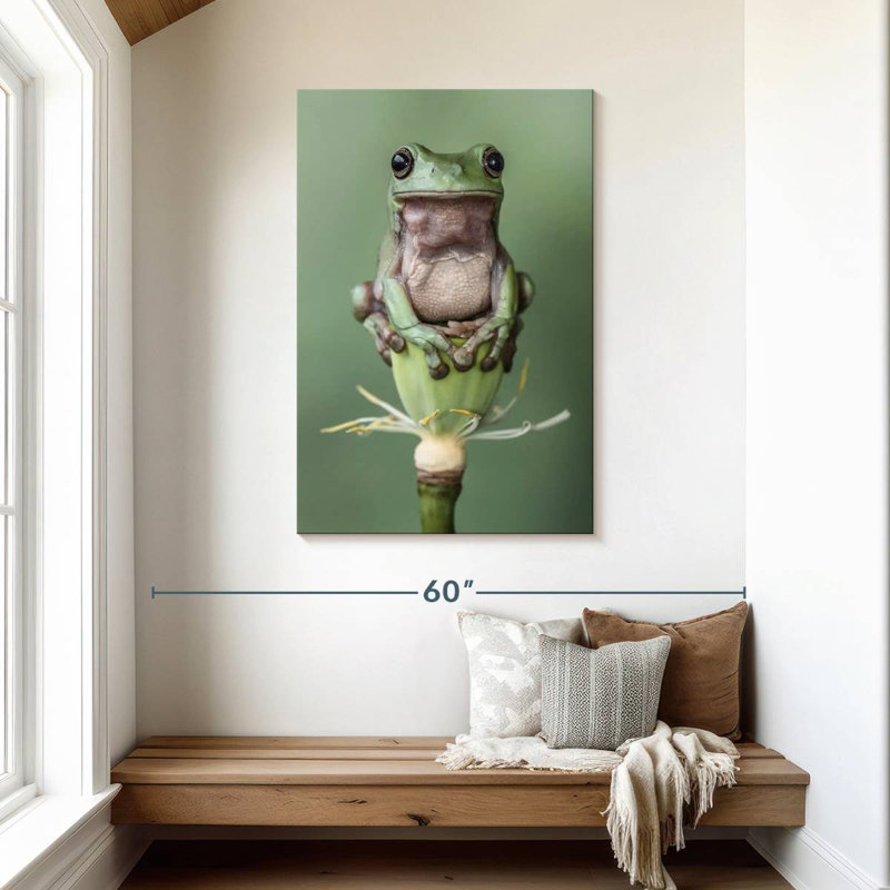 Brampt Frog On A Lotus Flower, 45" H x 30" W