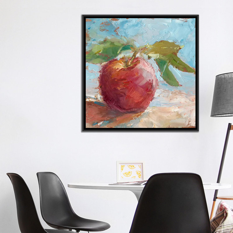 « impressionniste fruit study i », impression sur toile, H 18 po x l 18 po x P 1,5 po, Toile avec cadre noir, Pas de tapis
