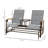 Patio Swing Glider Bench With Mesh Seats And Waterproof Frame - Gray Outdoor Chair Seat