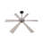 60inch Double-Sided Playwood Silver and Driftwood Color Blades 6-speed Dc With Integrated Led Ceiling Fan, Nickel-744091320-744091206