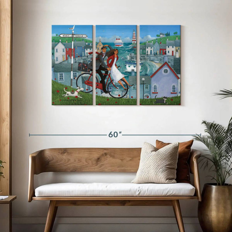 Leisha Bicycle Seascape, 28" H x 45" W
