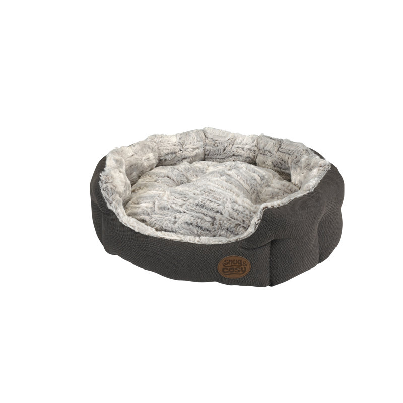 Popcorn Polyester Pet Bed, 63.5cm W x 63.5cm D, Brown
