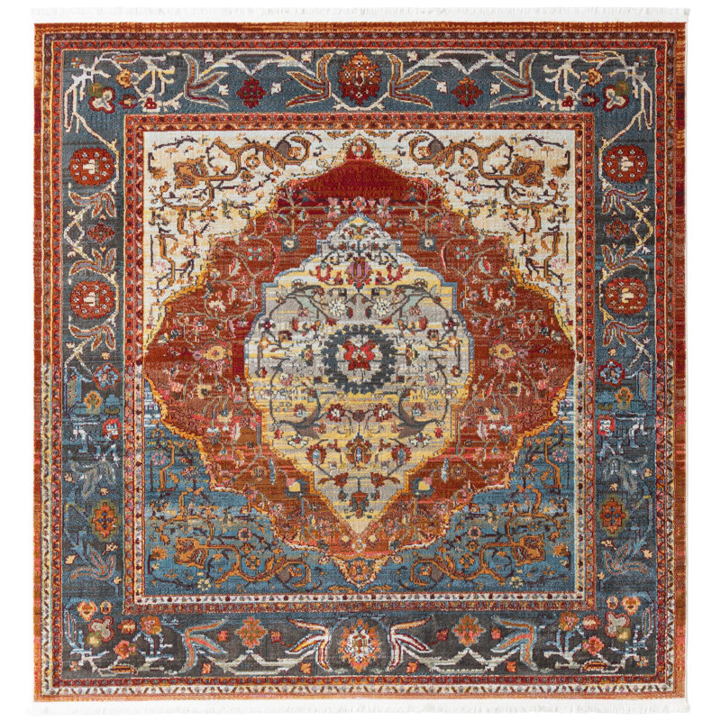 Majed Abstract Indoor Rug, Square 7'1"