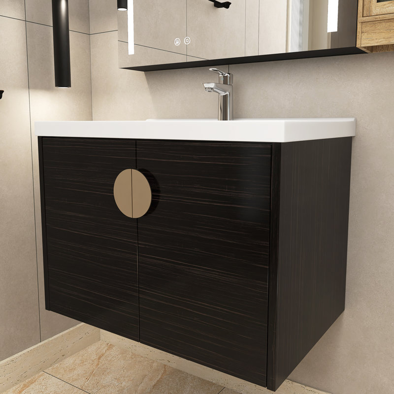 Meuble-lavabo simple 28 po avec comptoir en céramique Debara