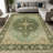 1PC Vintage Persian Medallion Sage Green Floral area rugs for Living Room, Soft and Comfortable, Suitable for all seasons, easy-to-maintain, machine washable Indoor floor mat, Under Table Farmhouse suitable for Dining Room, Bedroom, Foyer, Kitchen,-129886350