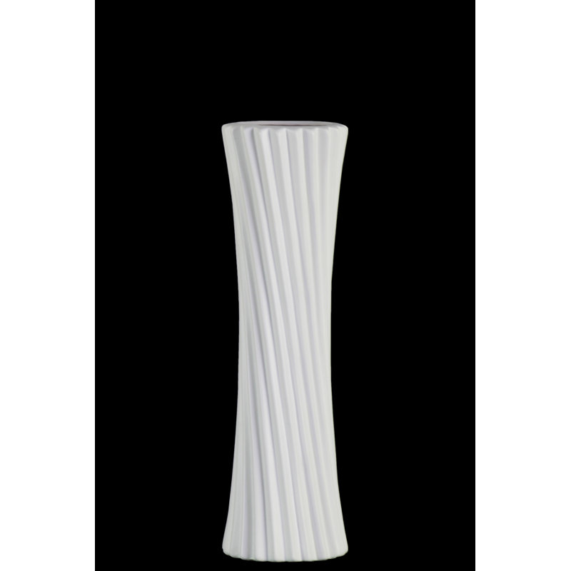Vase rond en céramique Guillen, H 18 po x l 5 po x P 5 po