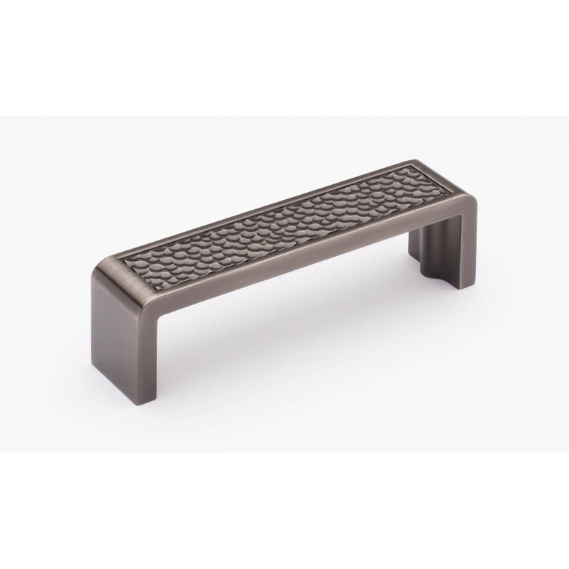 Hammered 4" Center to Center Bar Pull, Gunmetal