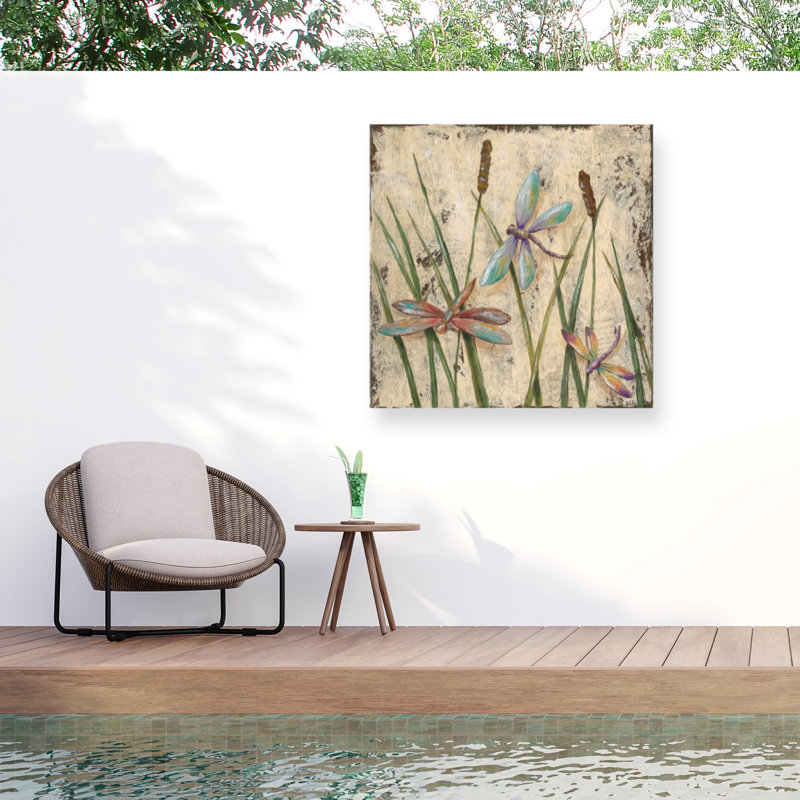 «Bolic Dancing Dragonflies I», reproduction sur toile, H 24 po x l 24 po