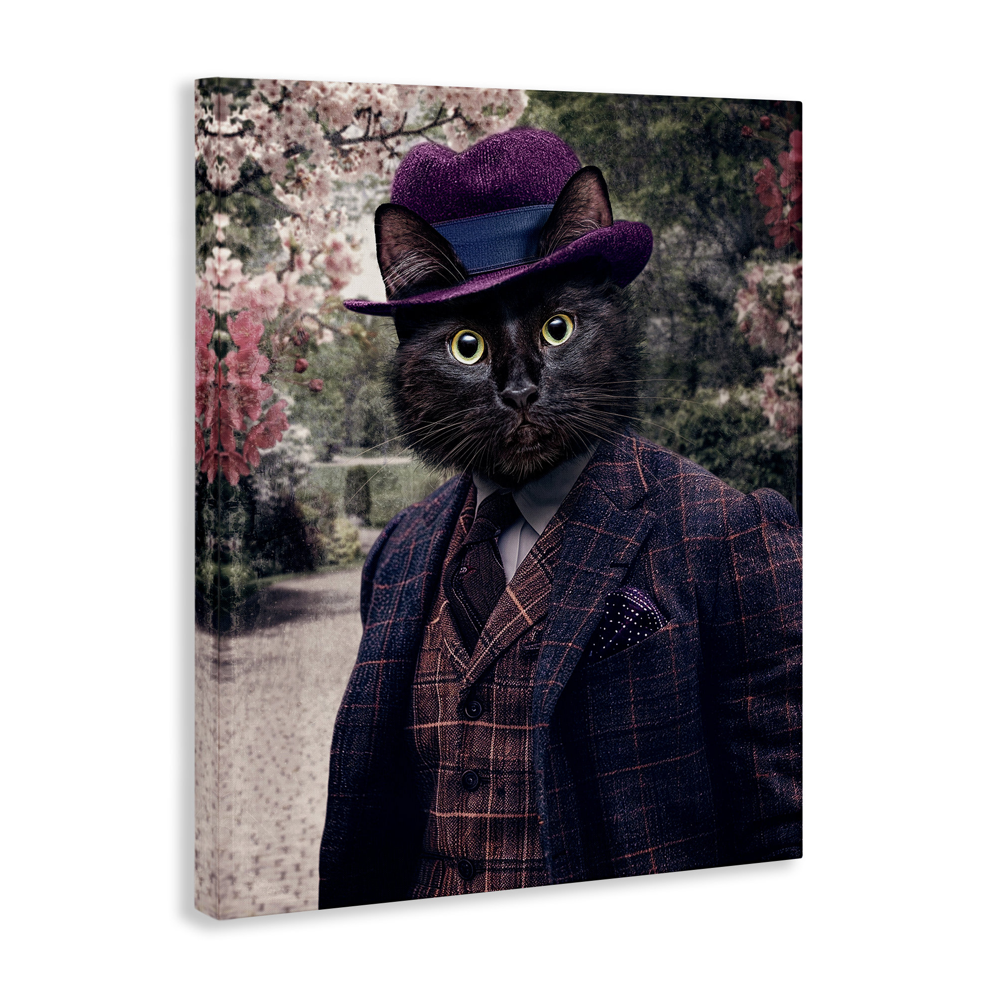 Trinx Vintage Clothing Cat Canvas Wall Art by Karen Burke | Wayfair