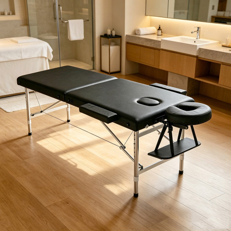 Adjustable Massage Bed Portable Spa Table with Headrest