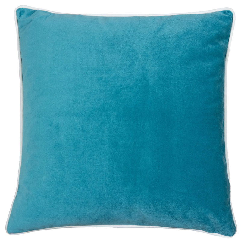 Velvet Reversible Throw Pillow, Turquoise