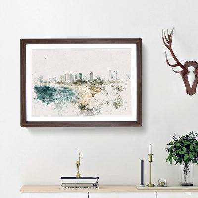 Tel Aviv Israel Skyline - Picture Frame Painting Print