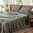 MooMee Flat Sheet 100% Washed Cotton Linen Like Textured Breathable Lightweight-107894584-107894589