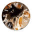 Orange Grey And Black Marble Landscape I - Modern Wall Clock-1540545516