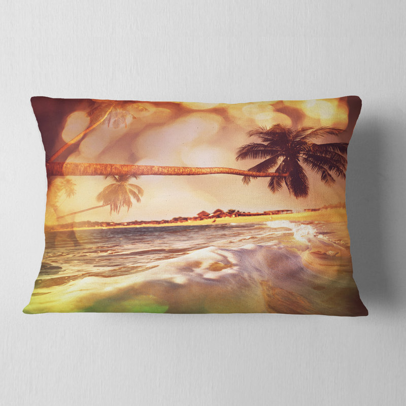 Coussin de plage tropical Tropical Beach, Rectangulaire, 12 po x 20 po