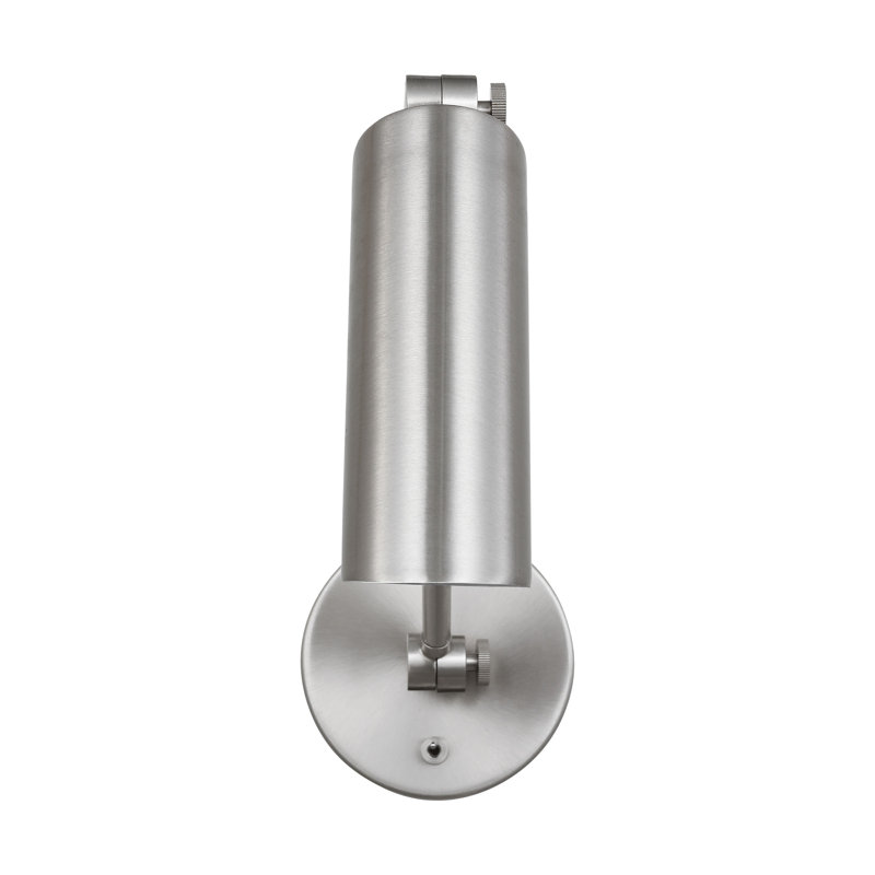 Applique murale de salle de bain 1 lumière Frasar au fini nickel brossé avec abat-jour nickel brossé, Nickel brossé
