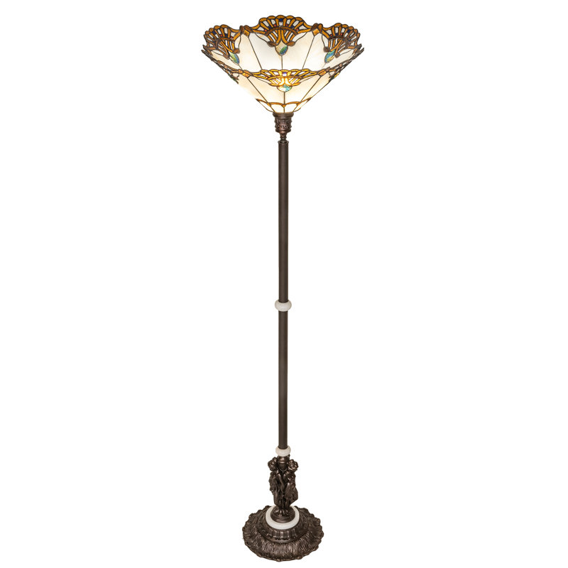 Lampe sur pied 74 "à coquille haute avec bijoux