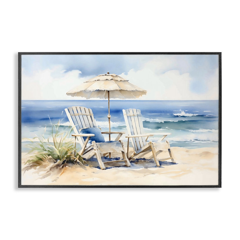 Fauteuil Adirondack neutre, estampe numérique, design par LSR Design Studio, H 12 po x l 18 po, Giclée encadrée noir minuit