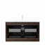 Meuble-lavabo 36 po, armoire de rangement en contreplaqué à rayures flottantes avec 2 tiroirs, vasque rectangulaire intégrée en pierre frittée intégrée, pré-assemblée